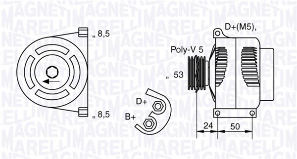 Alternator/Dynamo Magneti Marelli 063377009010