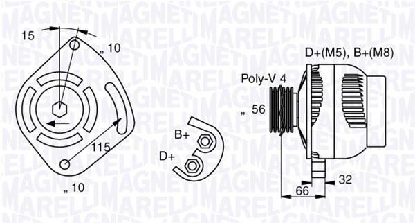 Alternator/Dynamo Magneti Marelli 063377012010