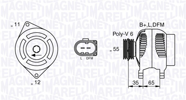 Alternator/Dynamo Magneti Marelli 063377014010