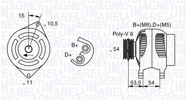 Alternator/Dynamo Magneti Marelli 063377016010