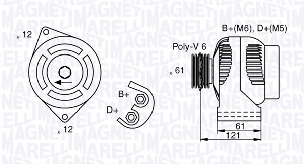 Alternator/Dynamo Magneti Marelli 063377017010