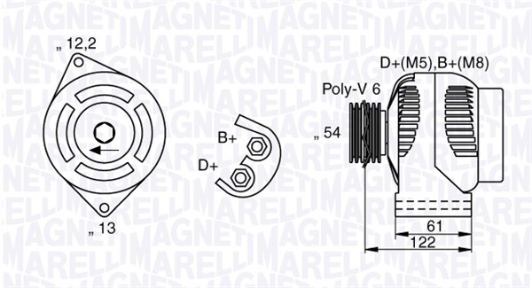 Alternator/Dynamo Magneti Marelli 063377018010