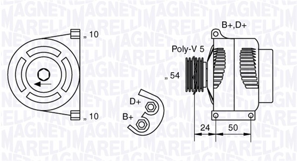 Alternator/Dynamo Magneti Marelli 063377027010