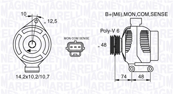 Alternator/Dynamo Magneti Marelli 063377410010