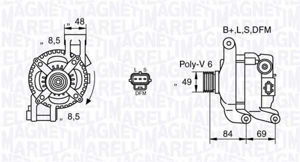 Alternator/Dynamo Magneti Marelli 063377417010