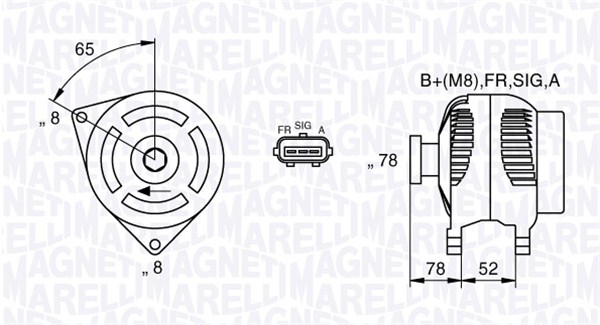 Alternator/Dynamo Magneti Marelli 063377421010