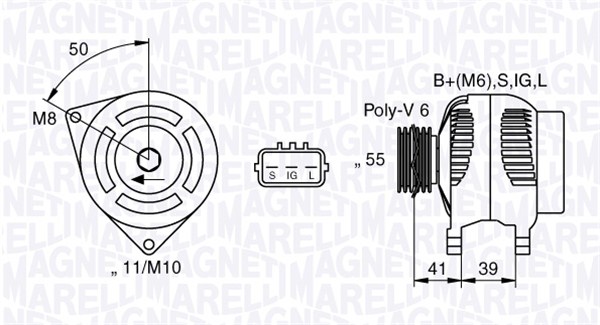 Alternator/Dynamo Magneti Marelli 063377431010