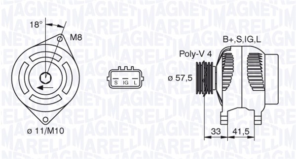 Alternator/Dynamo Magneti Marelli 063377442010