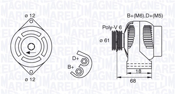 Alternator/Dynamo Magneti Marelli 063377492010