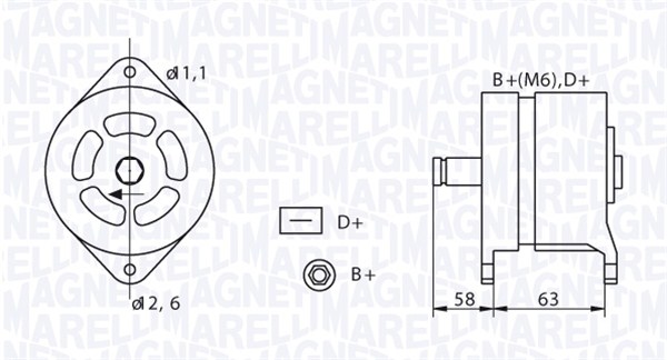 Alternator/Dynamo Magneti Marelli 063320049010