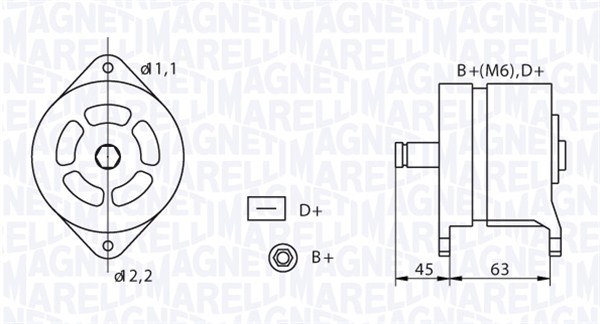 Alternator/Dynamo Magneti Marelli 063320070010