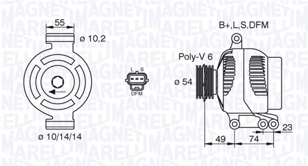 Alternator/Dynamo Magneti Marelli 063380001010