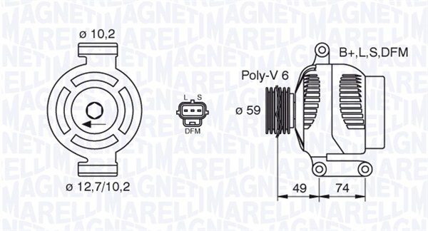 Alternator/Dynamo Magneti Marelli 063380004010