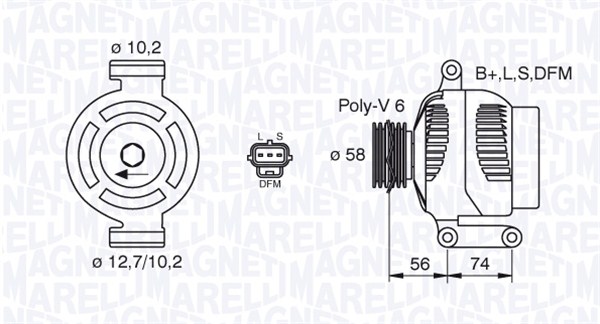 Alternator/Dynamo Magneti Marelli 063380006010