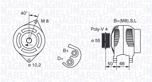 Alternator/Dynamo Magneti Marelli 063321607010