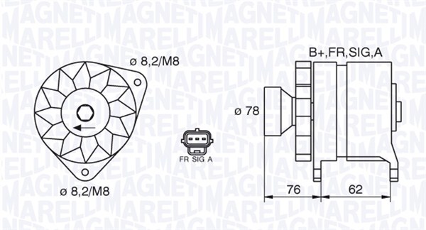 Alternator/Dynamo Magneti Marelli 063380010010