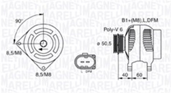 Alternator/Dynamo Magneti Marelli 063731542010