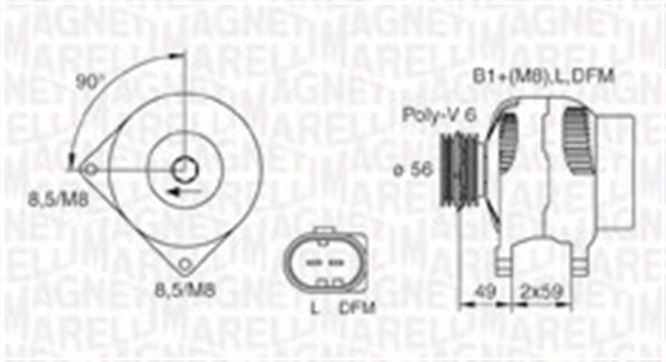 Alternator/Dynamo Magneti Marelli 063731378010