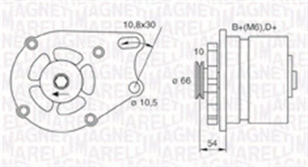 Alternator/Dynamo Magneti Marelli 063730893010