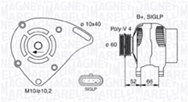 Alternator/Dynamo Magneti Marelli 063731253010