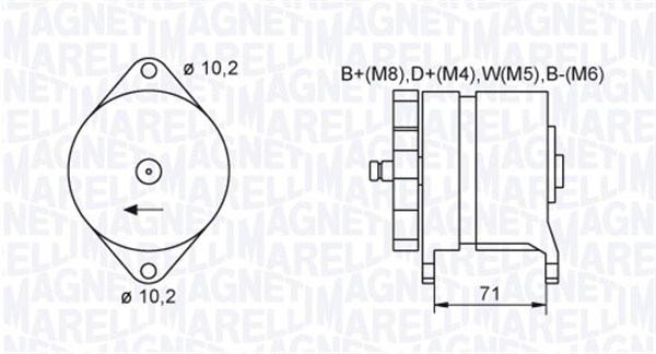 Alternator/Dynamo Magneti Marelli 063731438010