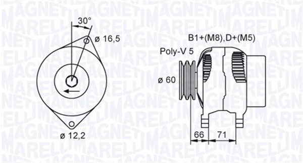 Alternator/Dynamo Magneti Marelli 063731471010