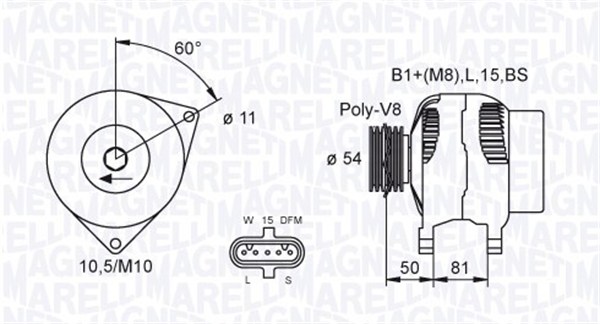 Alternator/Dynamo Magneti Marelli 063731812010