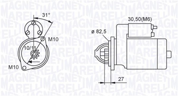 Starter Magneti Marelli 063721044010