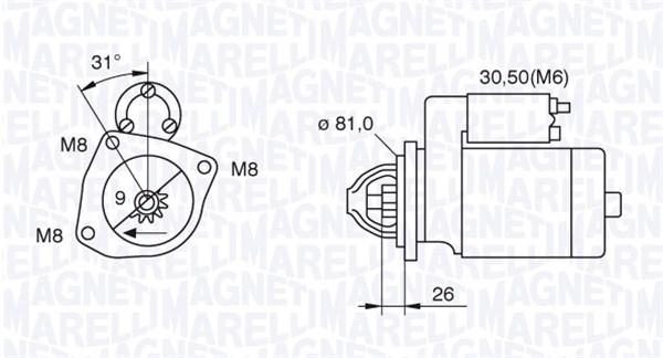 Starter Magneti Marelli 063522230130