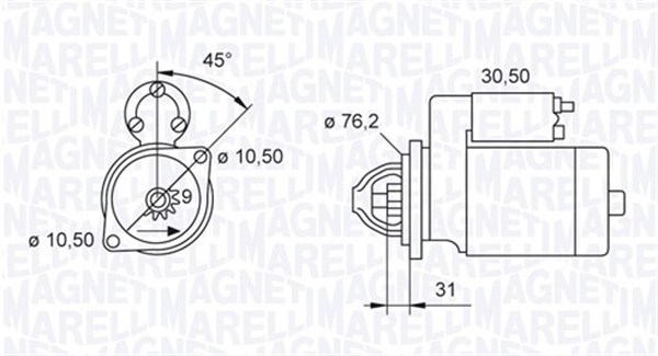 Starter Magneti Marelli 063521070240