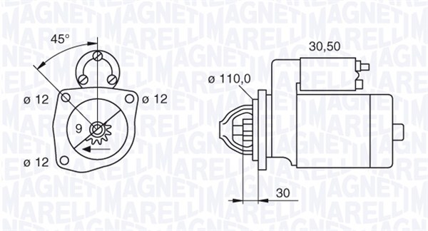 Starter Magneti Marelli 063522300070