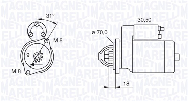 Starter Magneti Marelli 063521060140