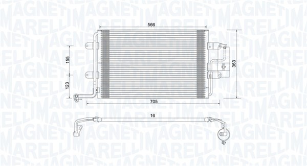 Airco condensor Magneti Marelli 350203735000