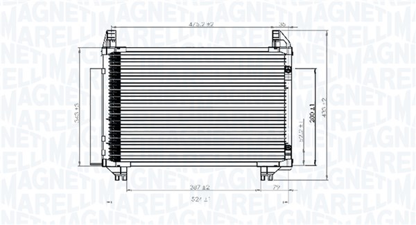 Airco condensor Magneti Marelli 350203741000