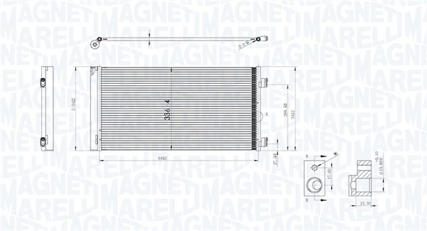 Airco condensor Magneti Marelli 350203747000