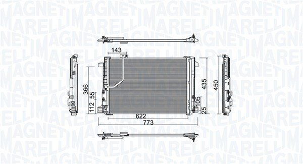 Airco condensor Magneti Marelli 350203755000