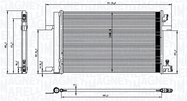 Airco condensor Magneti Marelli 350203760000