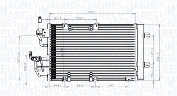 Magneti Marelli Airco condensor 350203771000