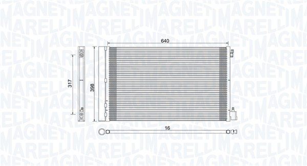 Airco condensor Magneti Marelli 350203779000