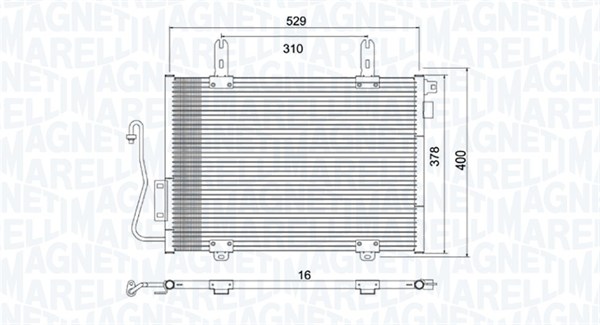 Airco condensor Magneti Marelli 350203782000