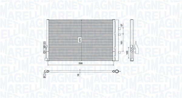 Airco condensor Magneti Marelli 350203788000