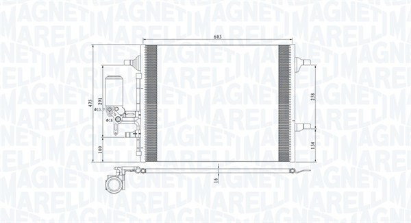 Airco condensor Magneti Marelli 350203789000