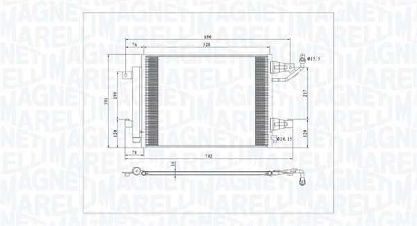 Airco condensor Magneti Marelli 350203792000