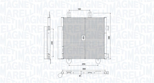 Airco condensor Magneti Marelli 350203794000