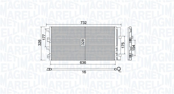 Airco condensor Magneti Marelli 350203797000