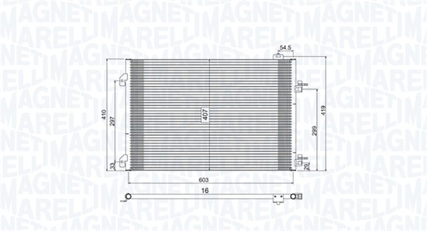 Airco condensor Magneti Marelli 350203803000