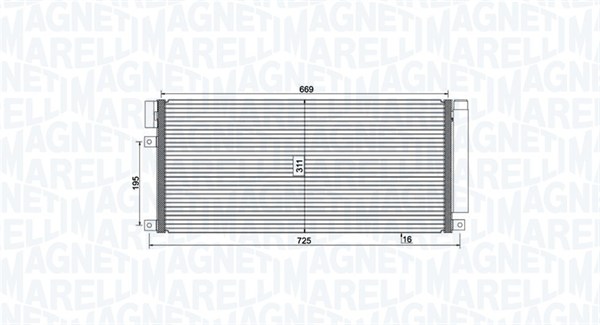 Airco condensor Magneti Marelli 350203806000