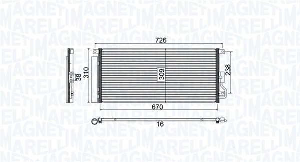 Magneti Marelli Airco condensor 350203807000
