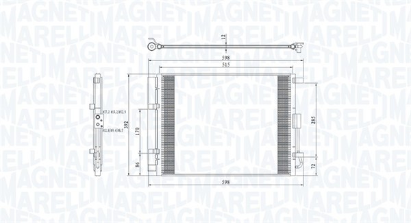 Airco condensor Magneti Marelli 350203809000