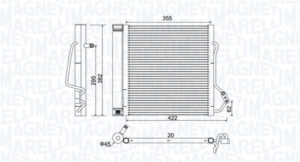 Airco condensor Magneti Marelli 350203810000